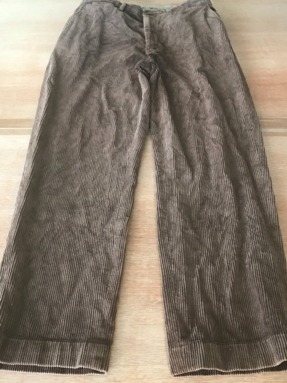 Vintage Polo Ralph Lauren Corduroy Pants Men 33x28 Brown Mid Rise Stretch 20165